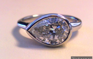 pear shaped diamond solitaire engagement ring san diego la jolla