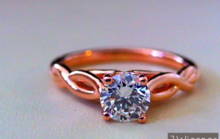 rose gold solitaire engagement ring san diego la jolla
