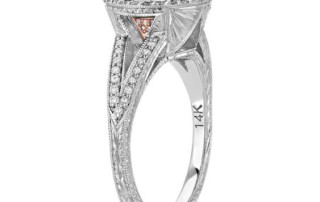 custom engagement ring with antique style