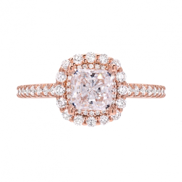rose gold and diamond engagement ring