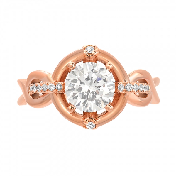 unique rose gold engagement ring