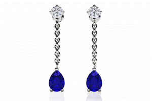 blue diamond earrings