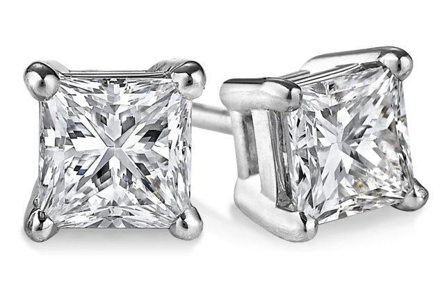 princess cut diamond studs on sale