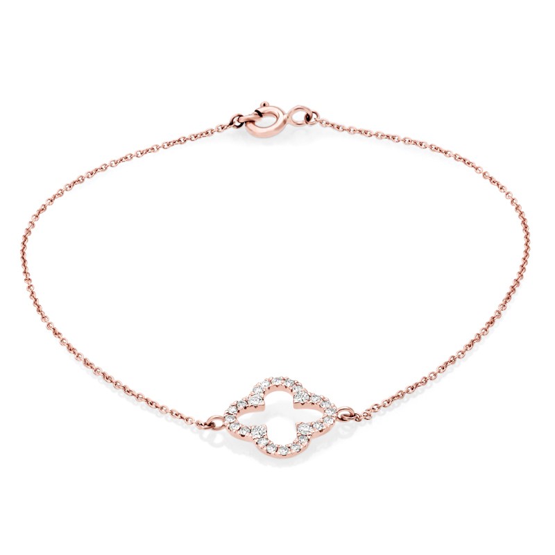 14 karat rose gold and diamond bracelet 14 karat rose gold and diamond bracelet