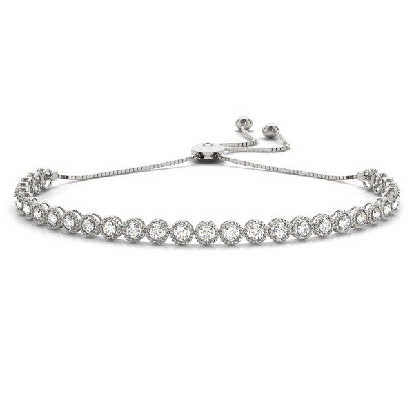 14 karat white gold adjustable diamond bracelet 14 karat white gold adjustable diamond bracelet